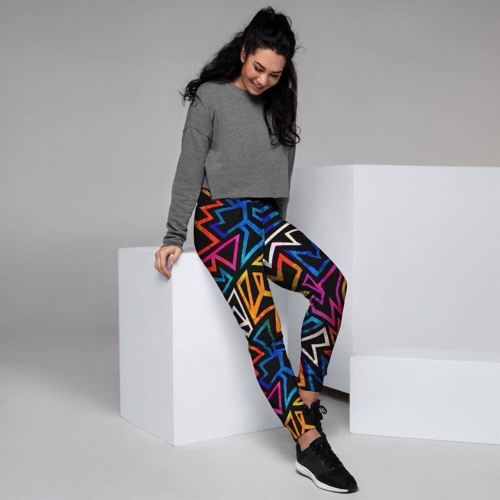 Geometric Print Women's Joggers-grizzshop