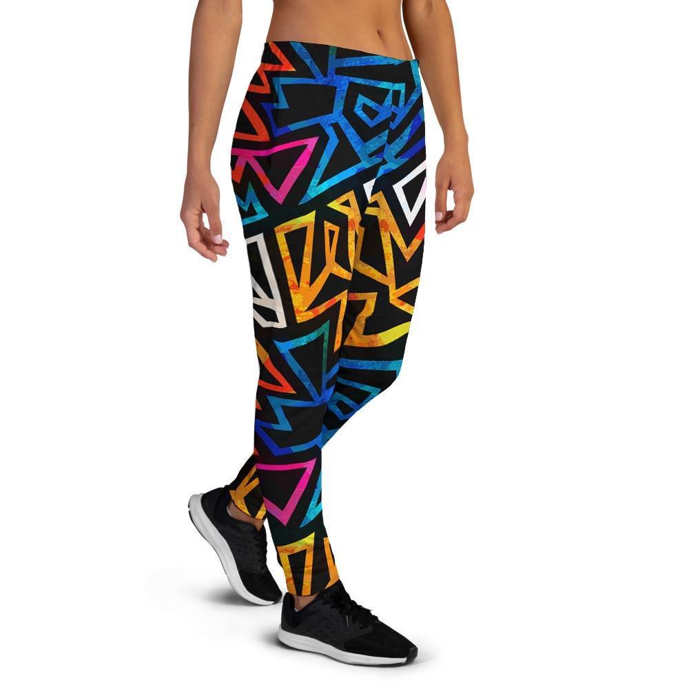 Geometric Print Women's Joggers-grizzshop