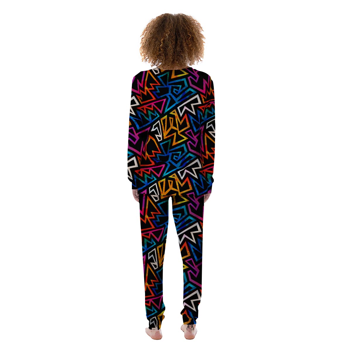 Geometric Print Women's Pajamas-grizzshop