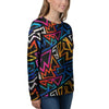 Geometric Print Women's Sweatshirt-grizzshop