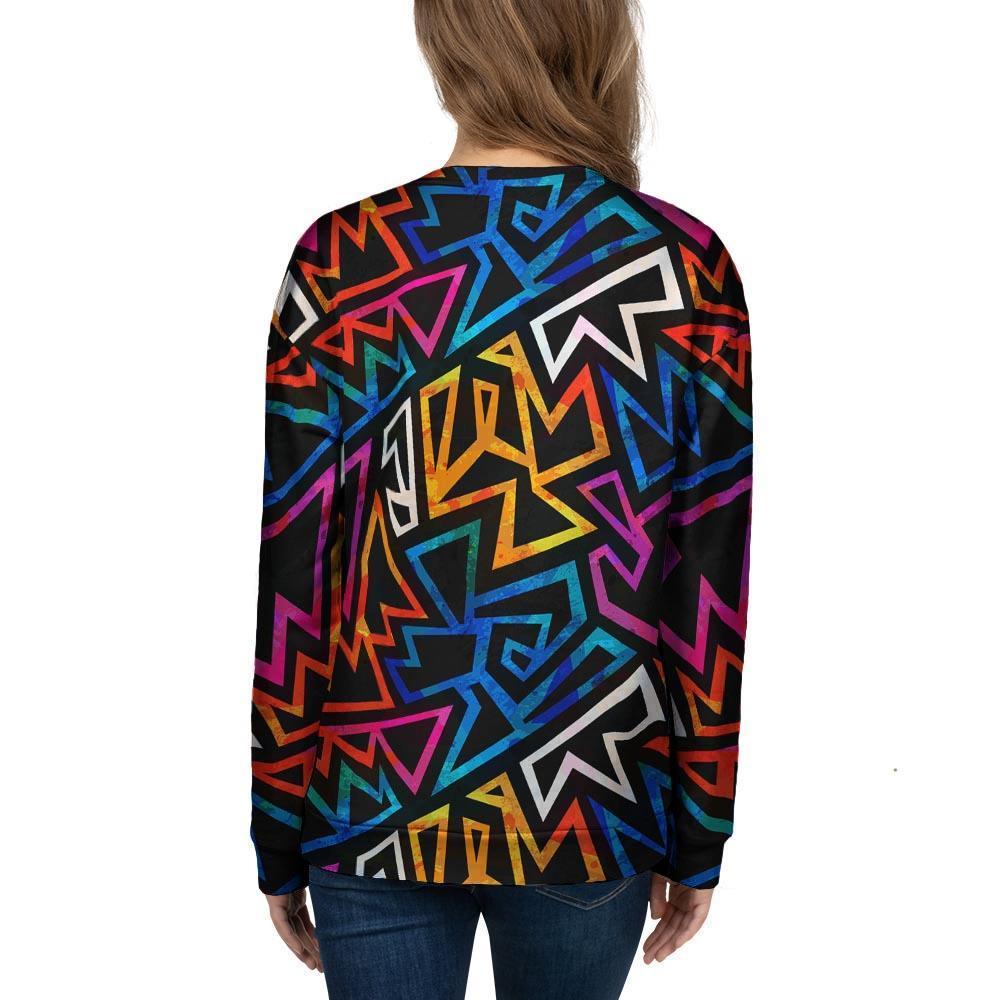 Geometric Print Women's Sweatshirt-grizzshop