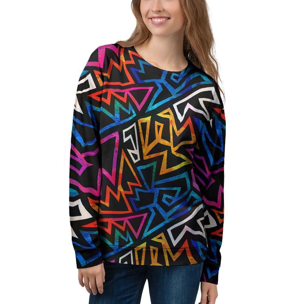 Geometric Print Women's Sweatshirt-grizzshop