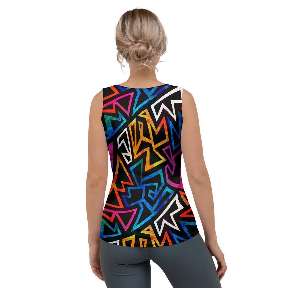 Geometric Print Women's Tank Top-grizzshop