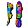 Geometric Rainbow Polygonal Print Muay Thai Shin Guards-grizzshop