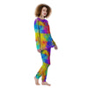 Geometric Rainbow Polygonal Print Women's Pajamas-grizzshop