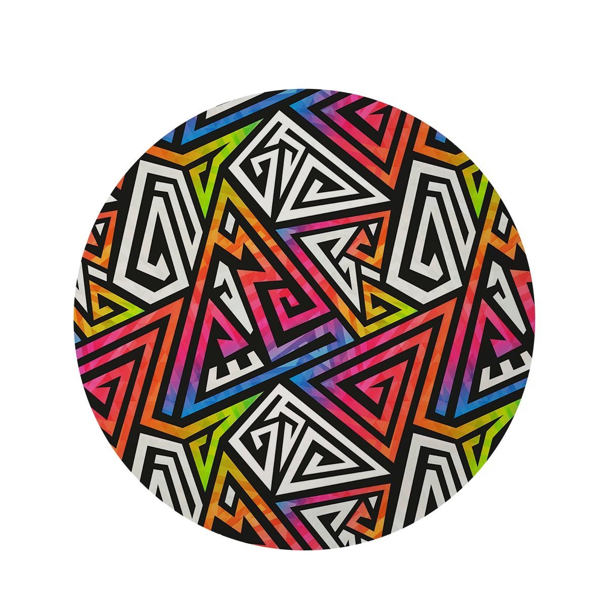 Geometric Round Rug-grizzshop