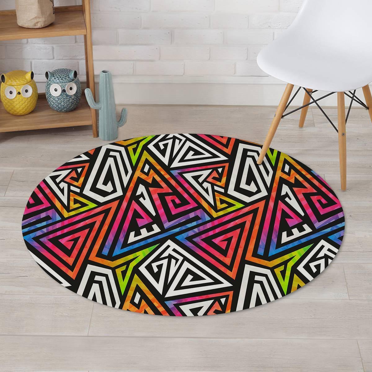 Geometric Round Rug-grizzshop