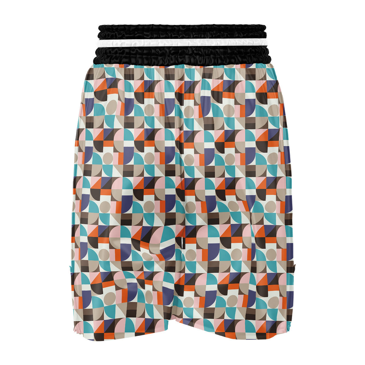 Geometric Shape Pastel Print Pattern Boxing Shorts-grizzshop