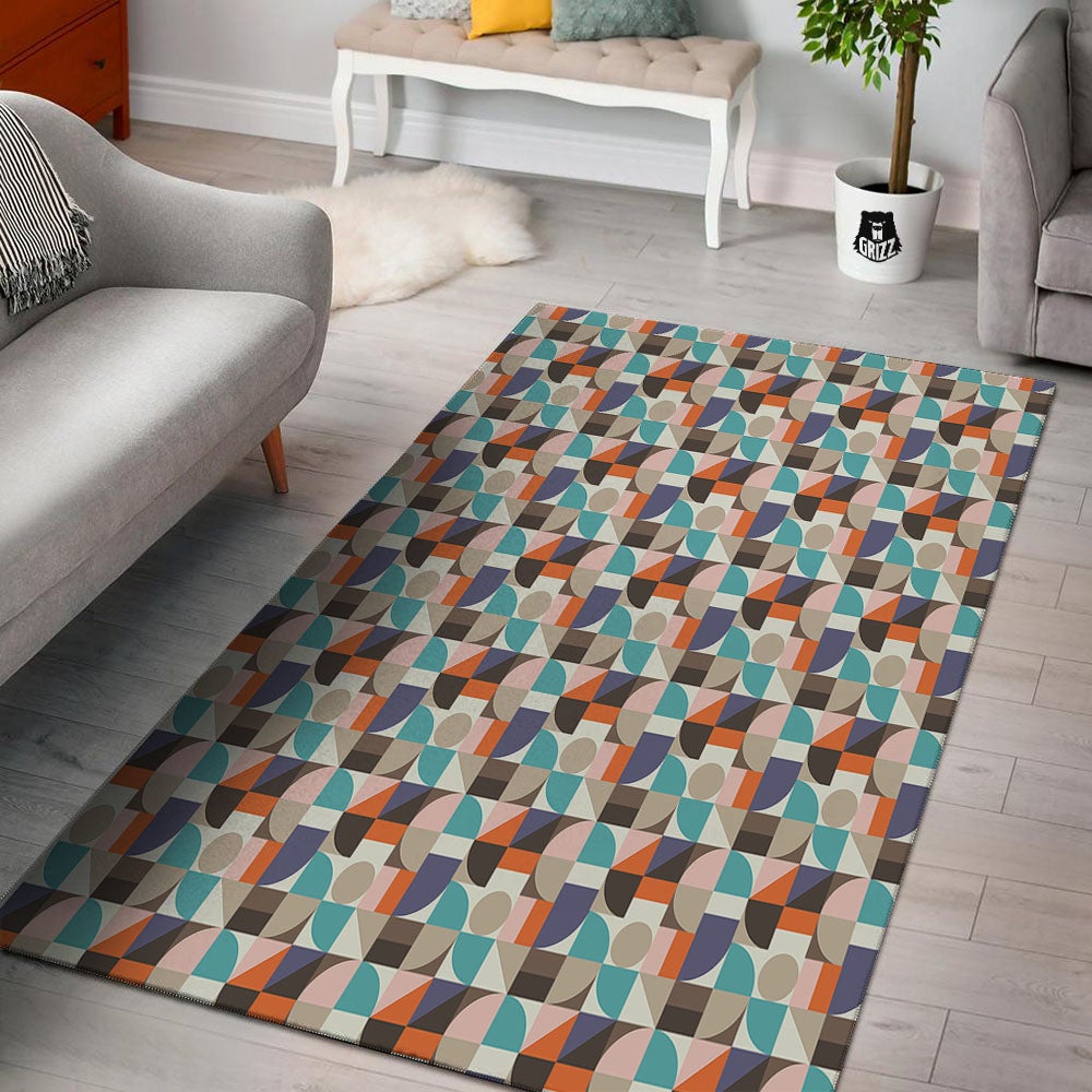 Geometric Shape Pastel Print Pattern Floor Mat-grizzshop