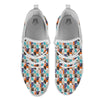 Geometric Shape Pastel Print Pattern White Athletic Shoes-grizzshop