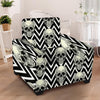 Geometric Skull Armchair Cover-grizzshop