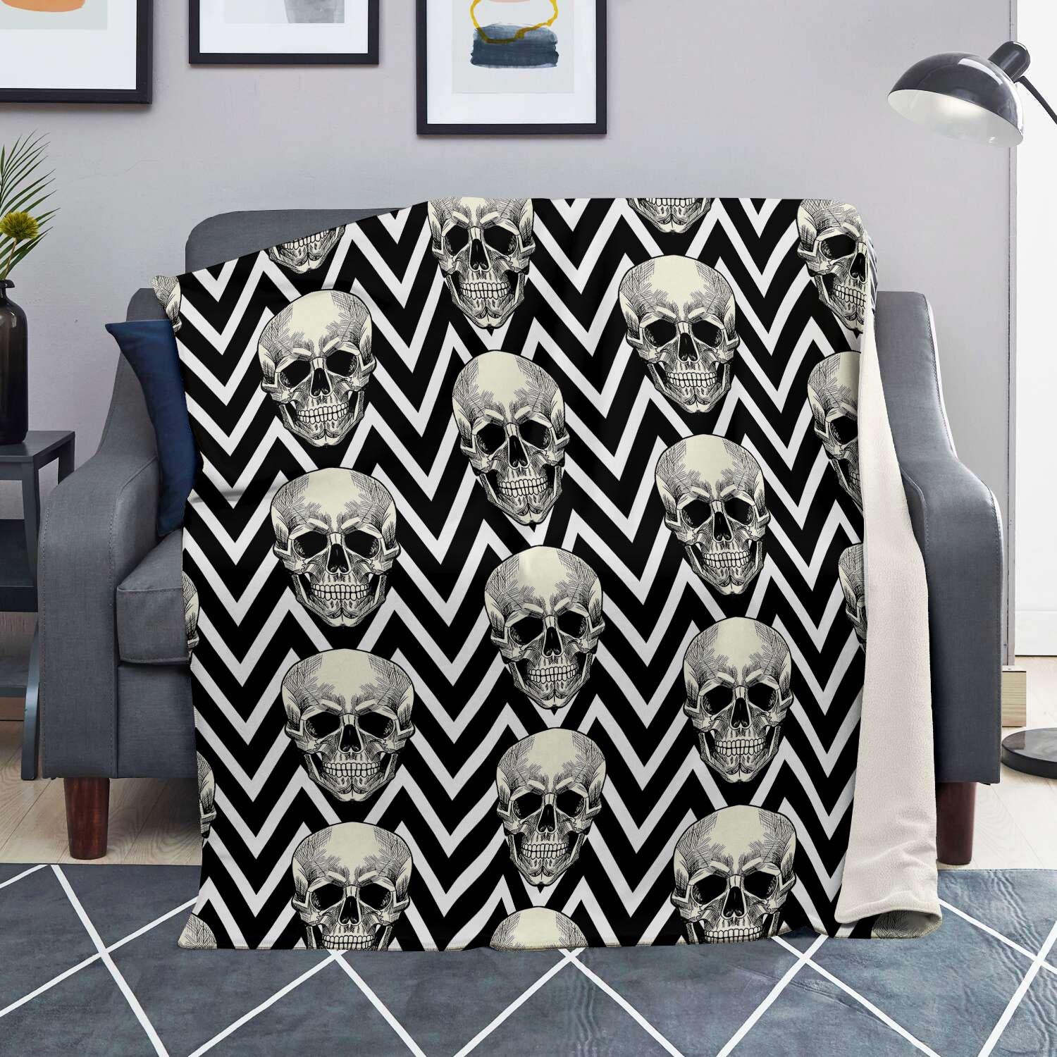 Geometric Skull Blanket-grizzshop