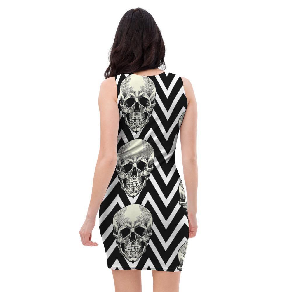 Geometric Skull Bodycon Dress-grizzshop