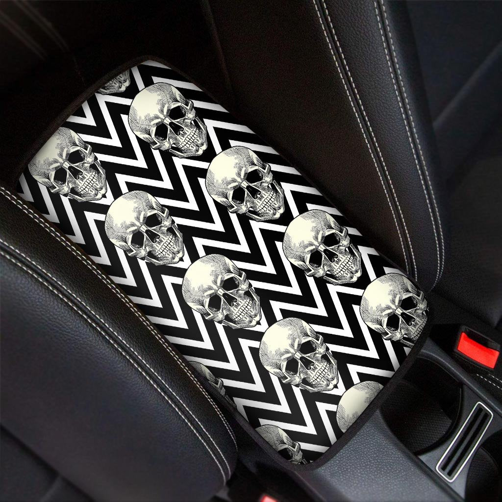 Geometric Skull Car Console Cover-grizzshop