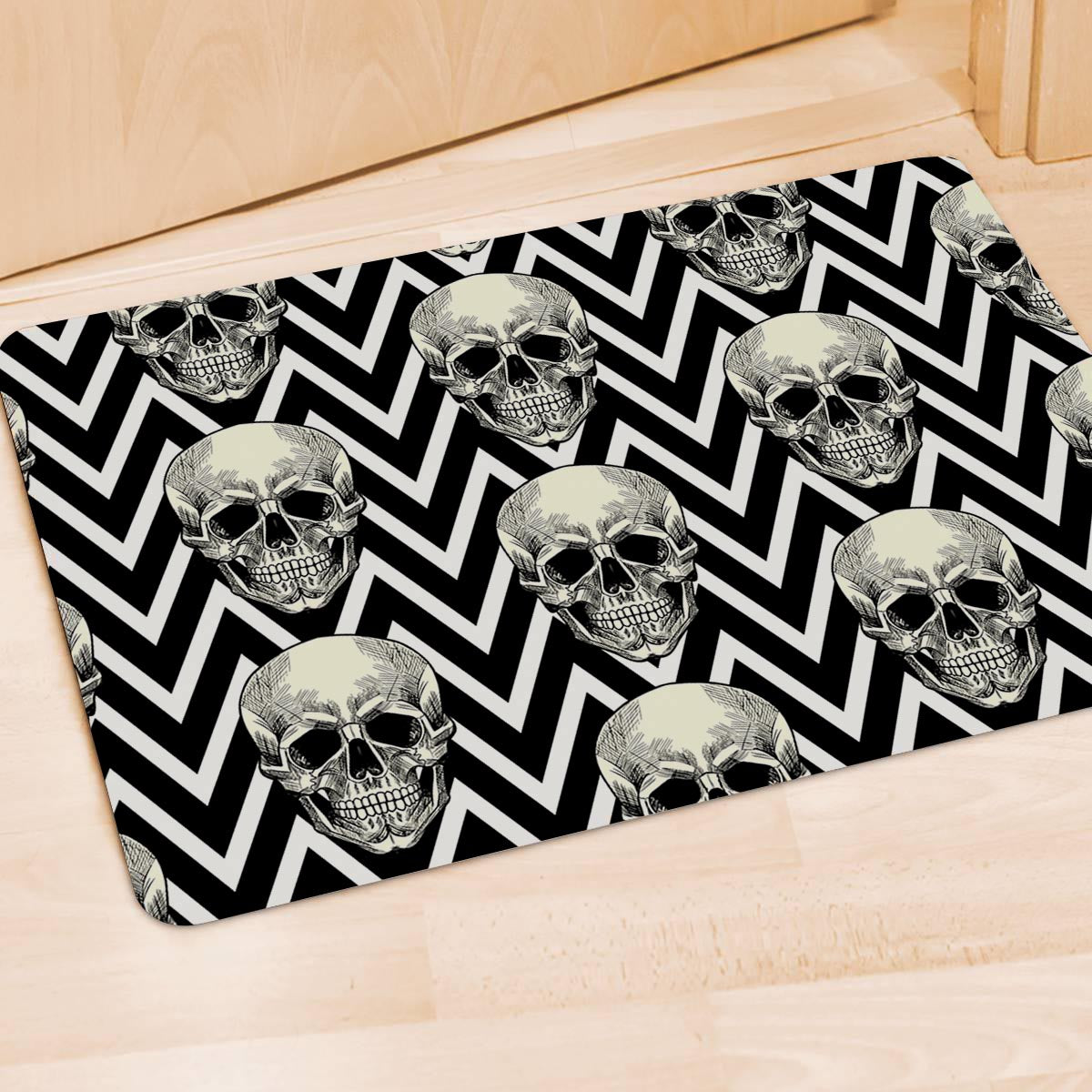 Geometric Skull Door Mat-grizzshop