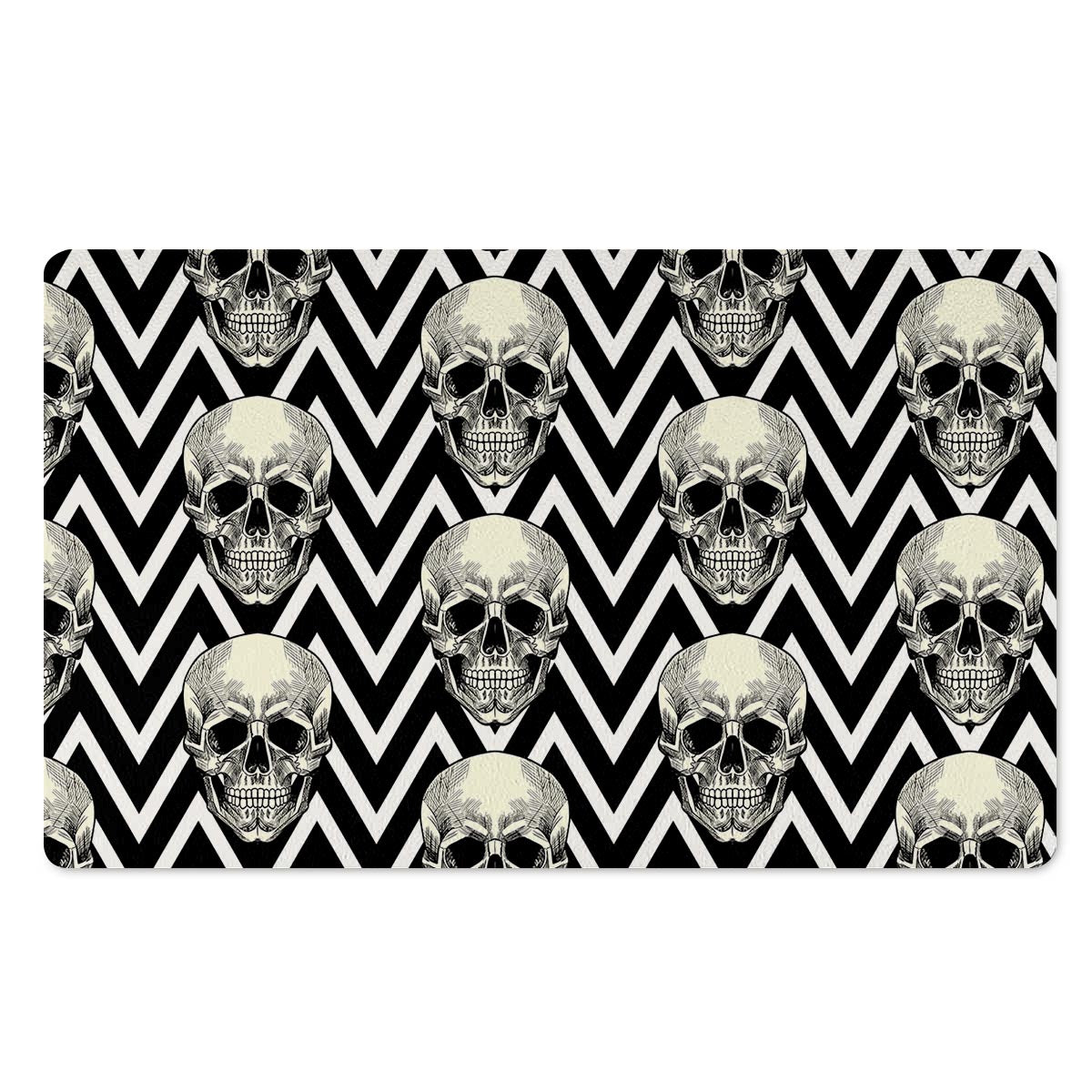 Geometric Skull Door Mat-grizzshop