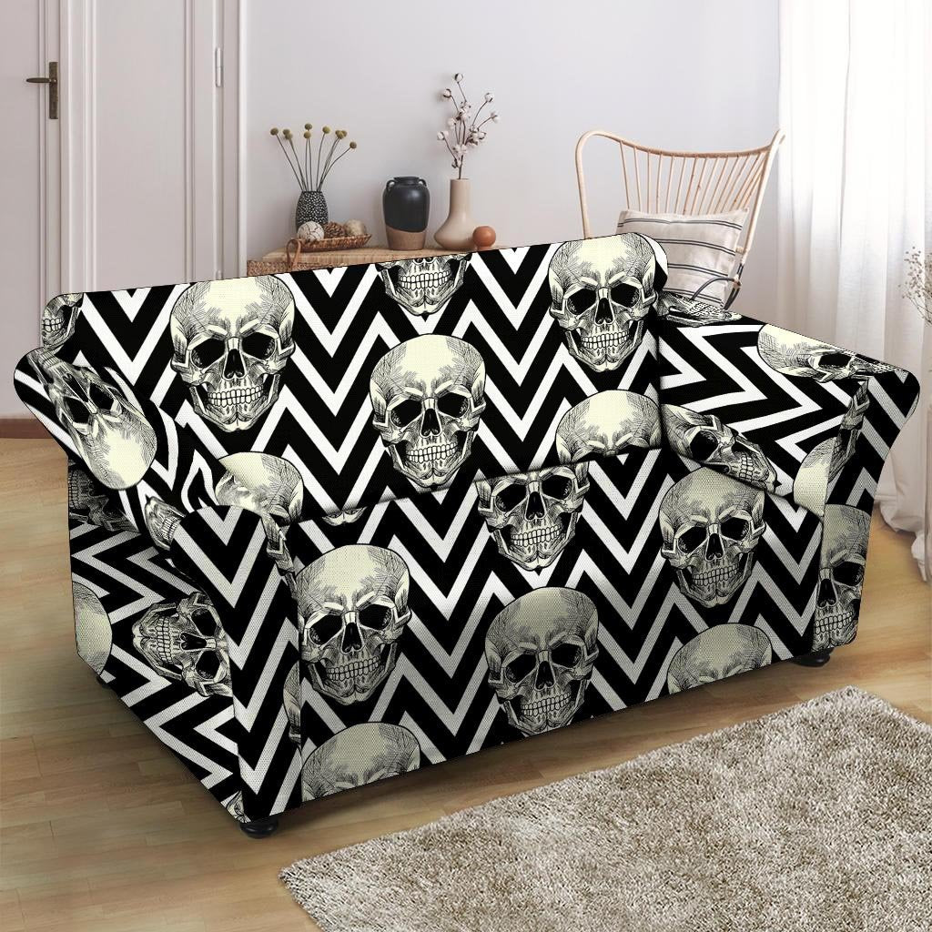 Geometric Skull Loveseat Cover-grizzshop