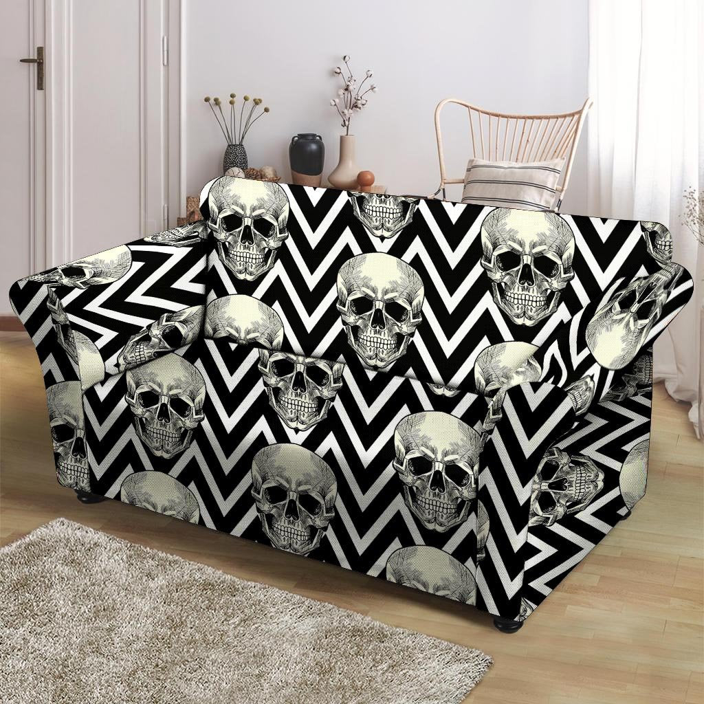 Geometric Skull Loveseat Cover-grizzshop