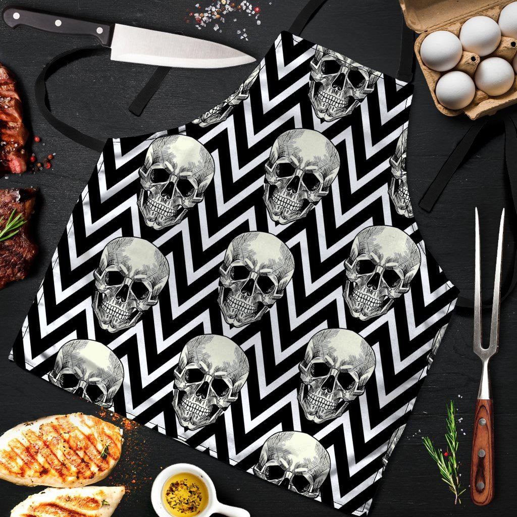 Geometric Skull Men's Apron-grizzshop