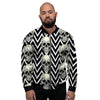 Geometric Skull Men's Bomber Jacket-grizzshop