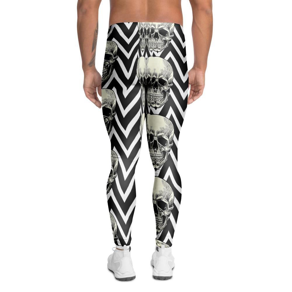 Geometric Skull Men's Leggings-grizzshop