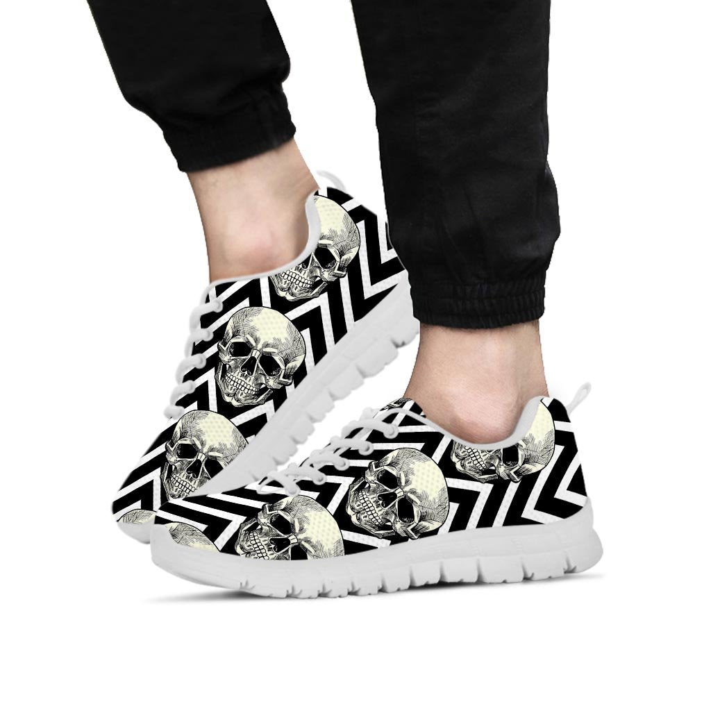 Geometric Skull Men's Sneakers-grizzshop