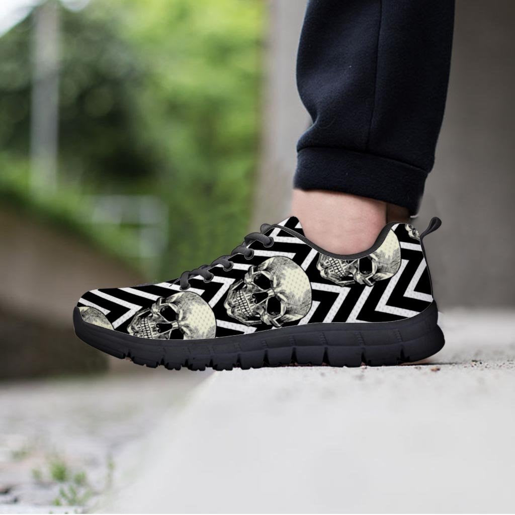 Geometric Skull Men's Sneakers-grizzshop