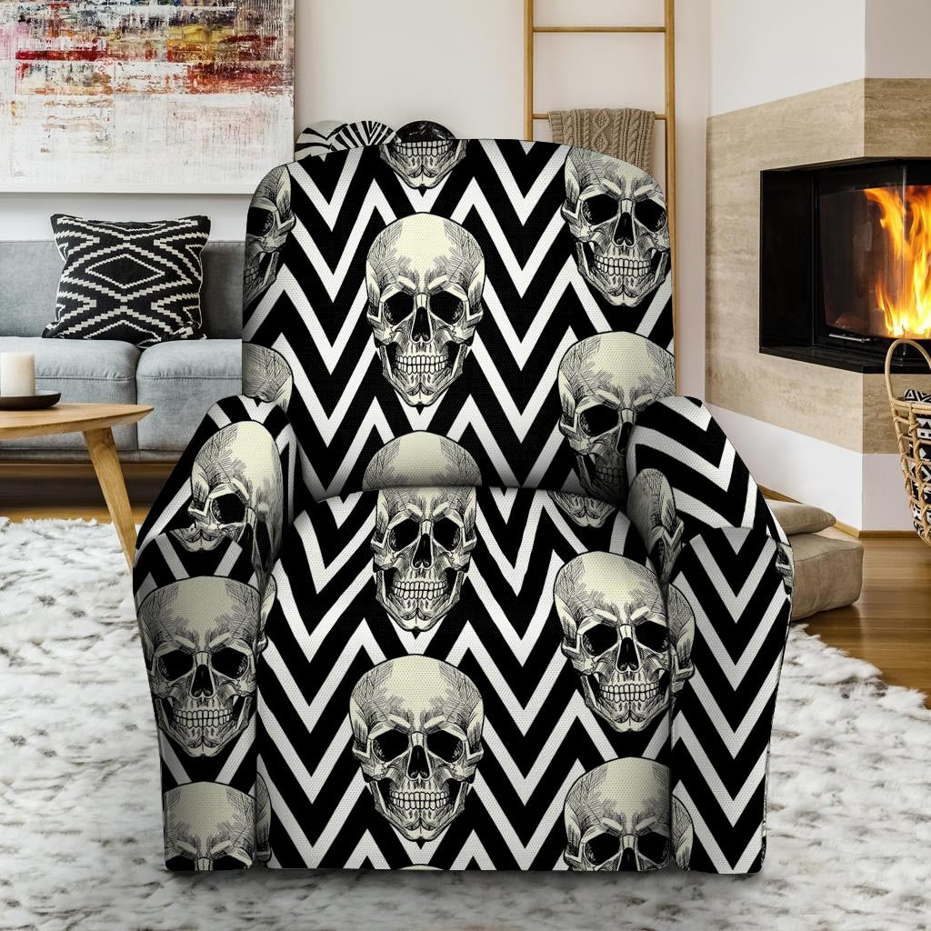 Geometric Skull Recliner Cover-grizzshop