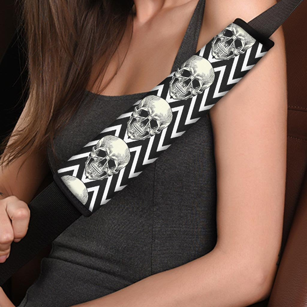 Geometric Skull Seat Belt Cover-grizzshop