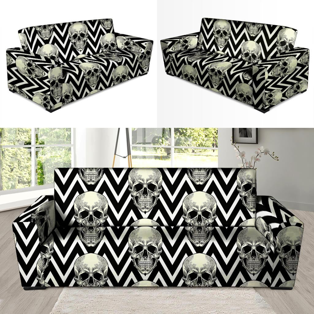 Geometric Skull Sofa Cover-grizzshop