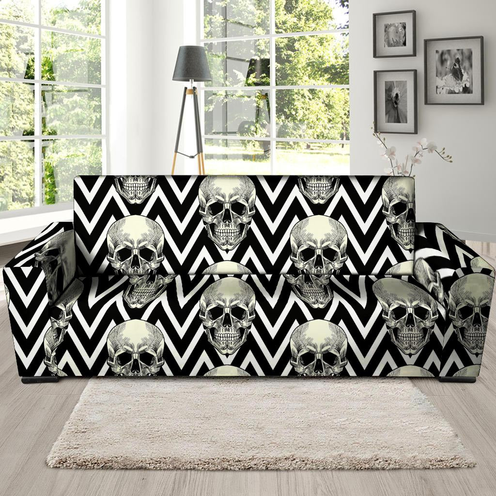 Geometric Skull Sofa Cover-grizzshop