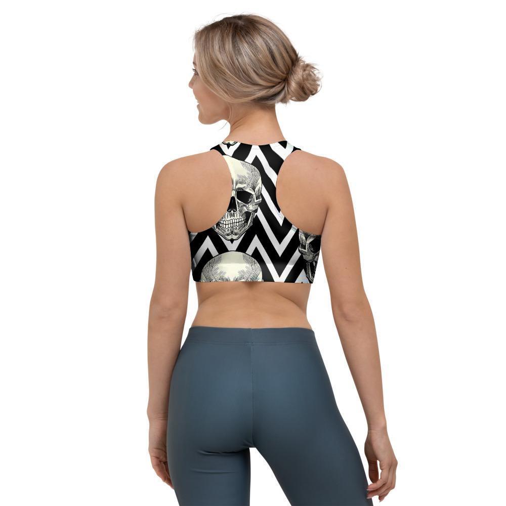 Geometric Skull Sports Bra-grizzshop