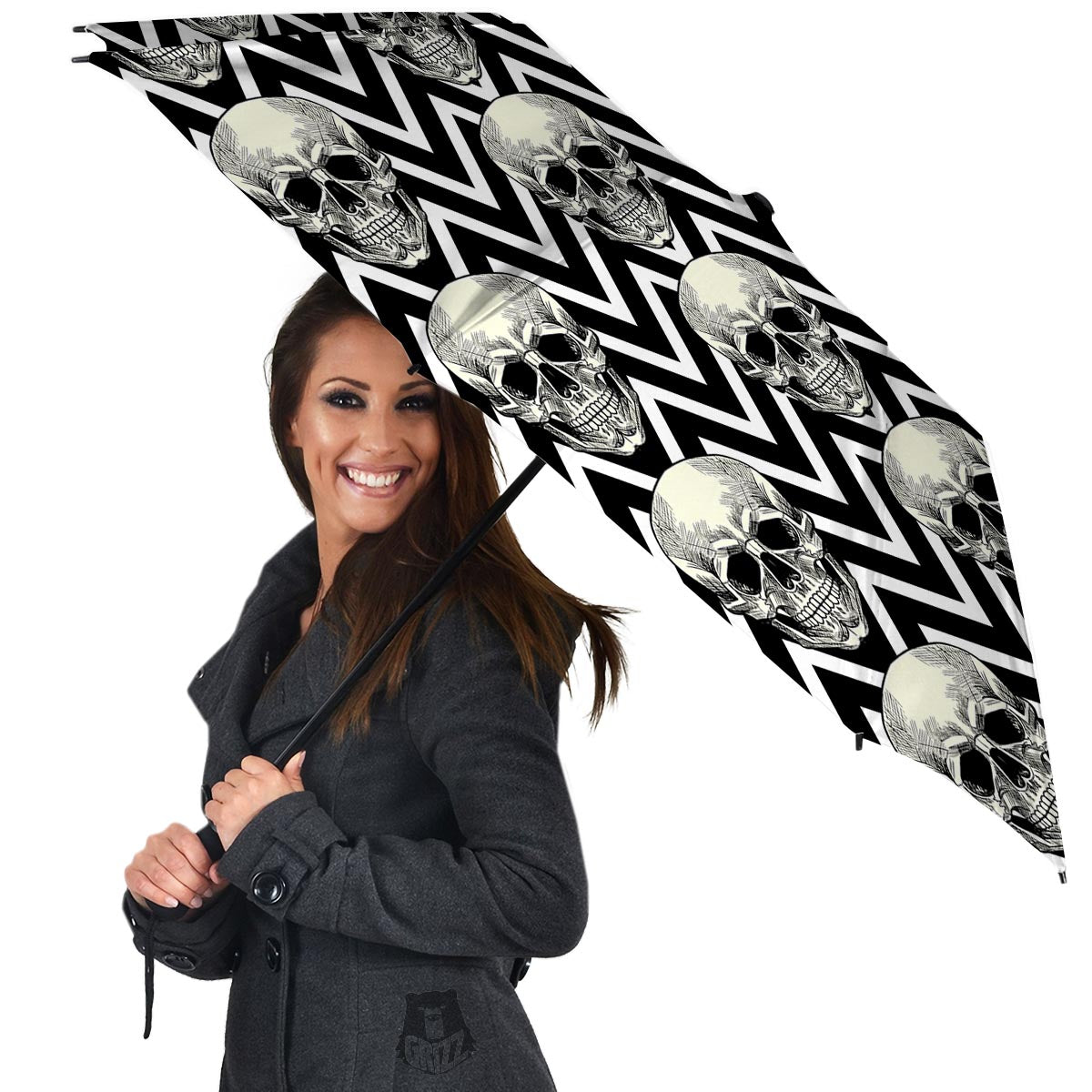 Geometric Skull Umbrella-grizzshop