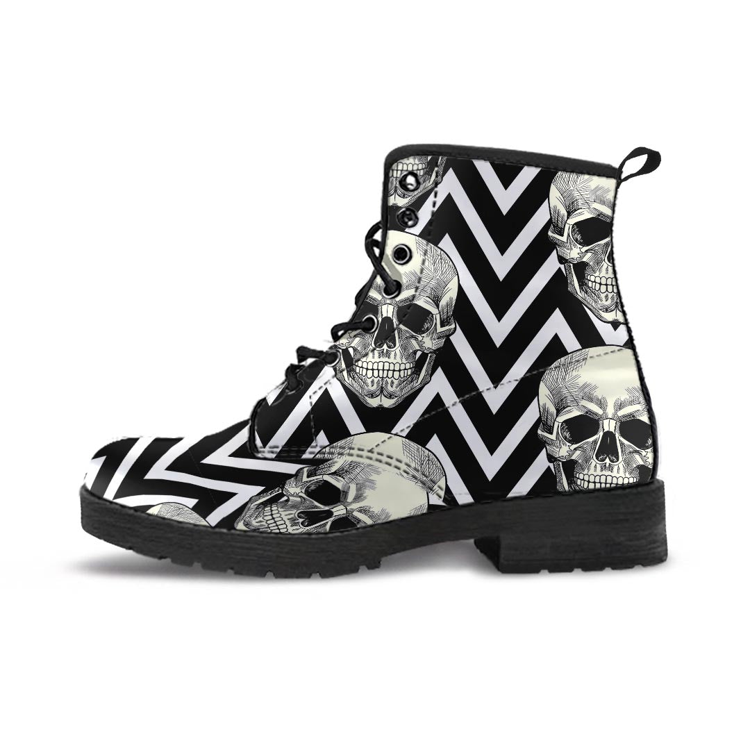 Geometric Skull Women's Boots-grizzshop