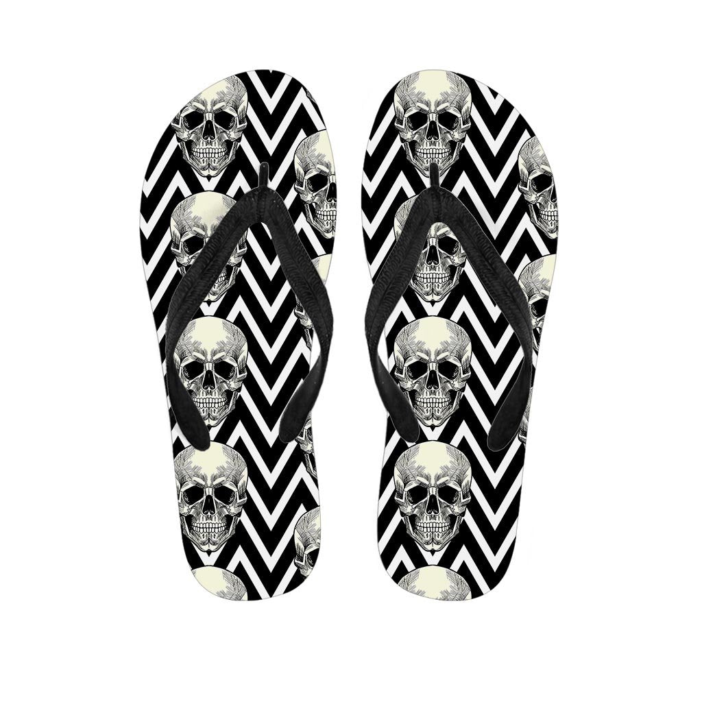 Geometric Skull Women's Flip Flops-grizzshop