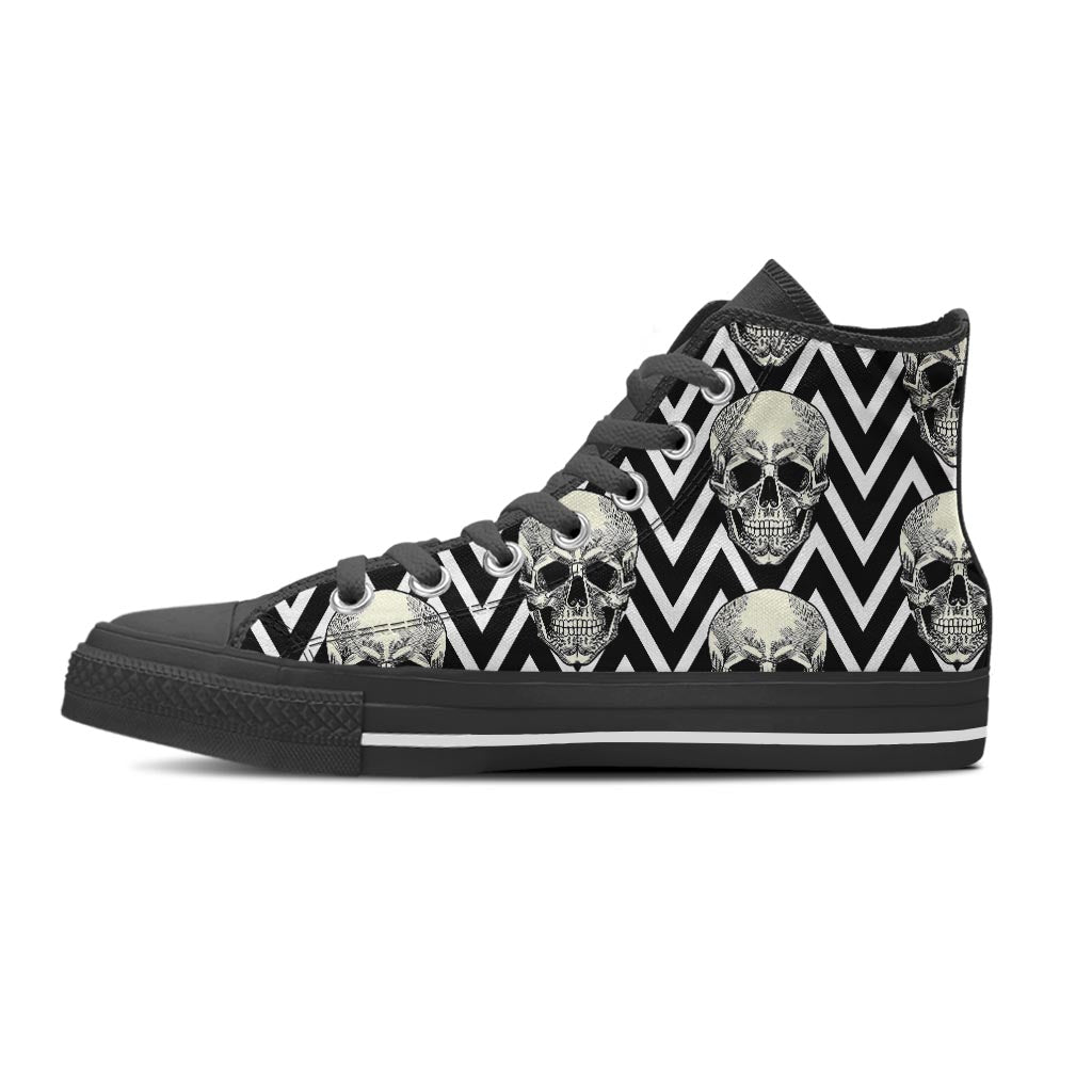Geometric Skull Women's High Top Shoes-grizzshop