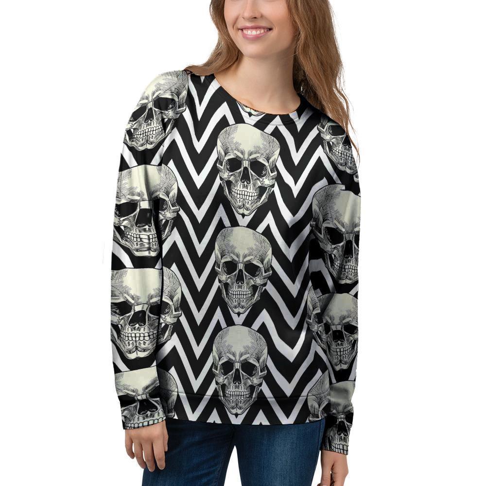 Geometric Skull Women's Sweatshirt-grizzshop