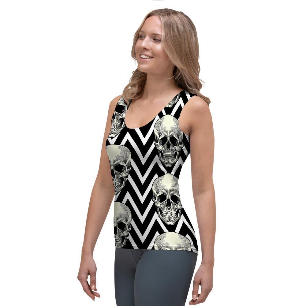 Geometric Skull Women's Tank Top-grizzshop