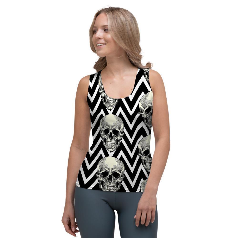 Geometric Skull Women's Tank Top-grizzshop