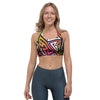 Geometric Sports Bra-grizzshop