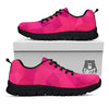 Geometric Square Pink Print Pattern Black Sneaker-grizzshop