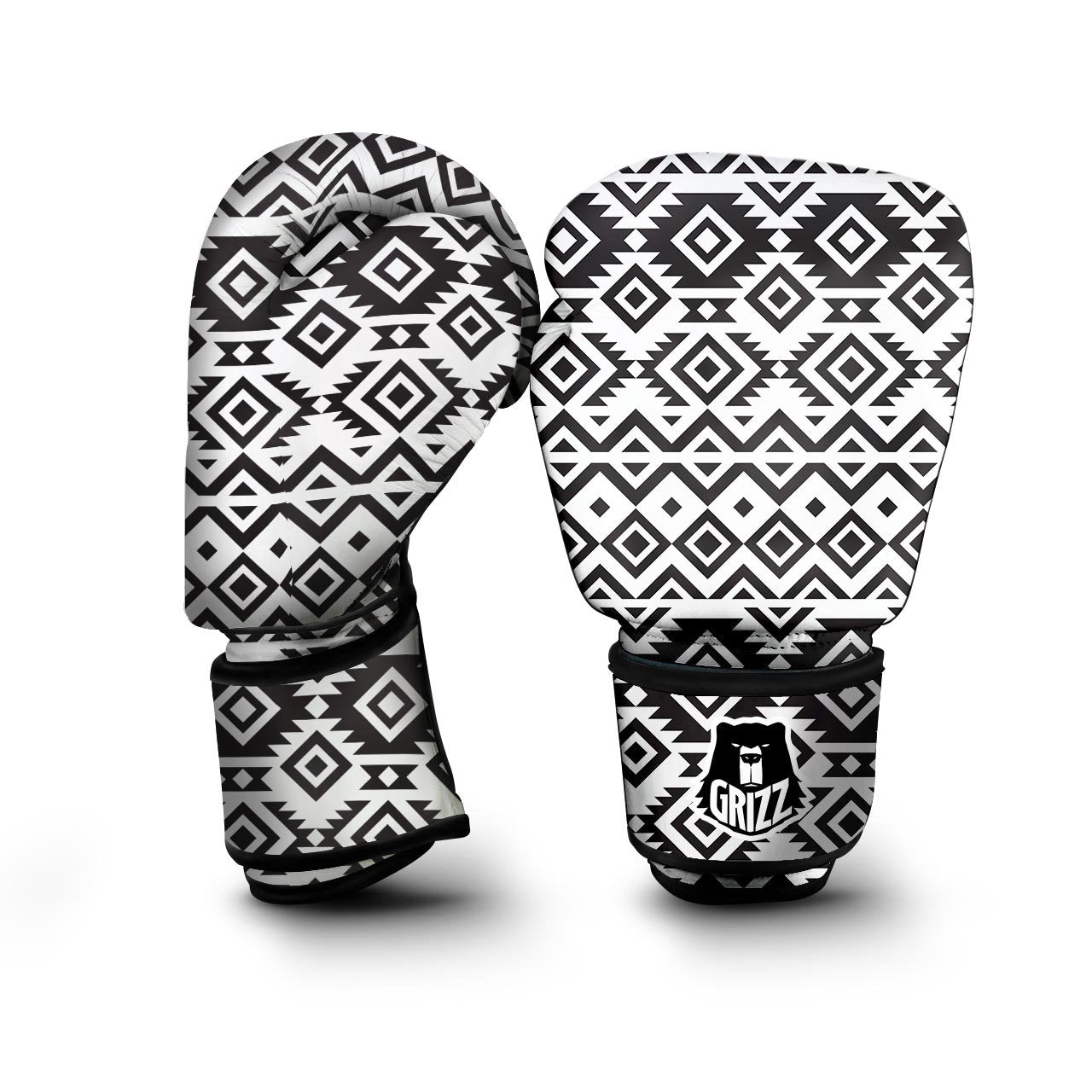 Geometric Tribal Aztec Print Pattern Boxing Gloves-grizzshop