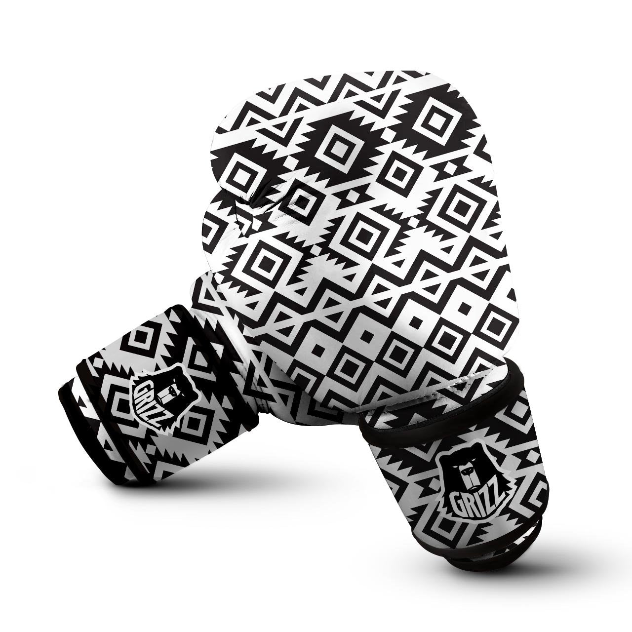 Geometric Tribal Aztec Print Pattern Boxing Gloves-grizzshop