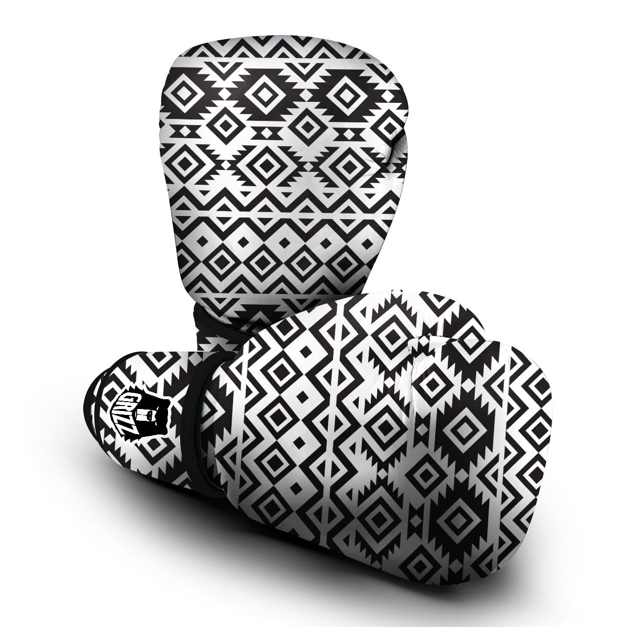 Geometric Tribal Aztec Print Pattern Boxing Gloves-grizzshop