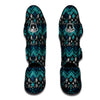 Geometric Turquoise Aztec Print Pattern Muay Thai Shin Guards-grizzshop