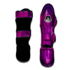 Geometric Violet Polygonal Print Muay Thai Shin Guards-grizzshop