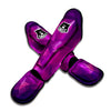 Geometric Violet Polygonal Print Muay Thai Shin Guards-grizzshop