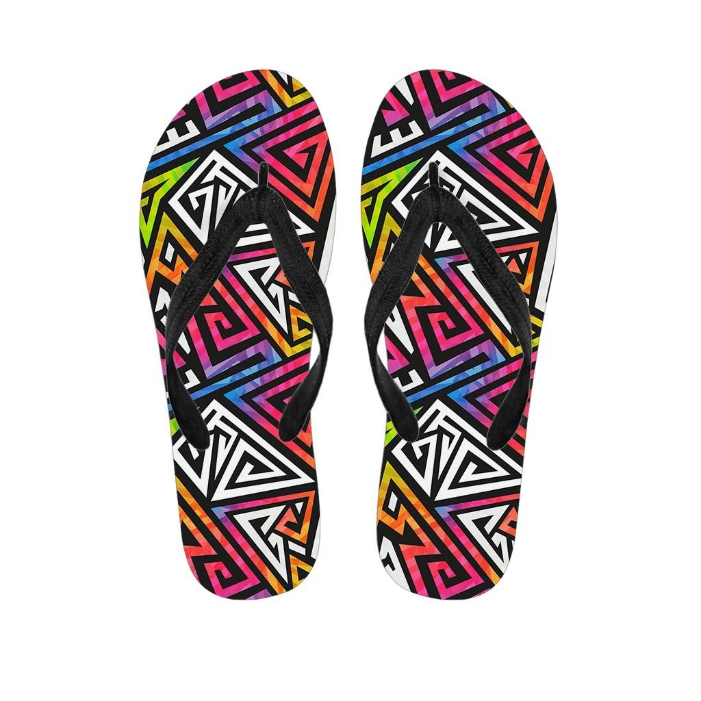 Geometric Women's Flip Flops-grizzshop