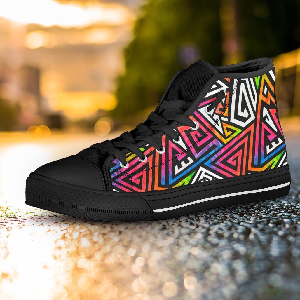 Geometric Women's High Top Shoes-grizzshop