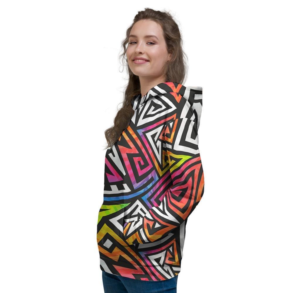 Geometric Women's Hoodie-grizzshop